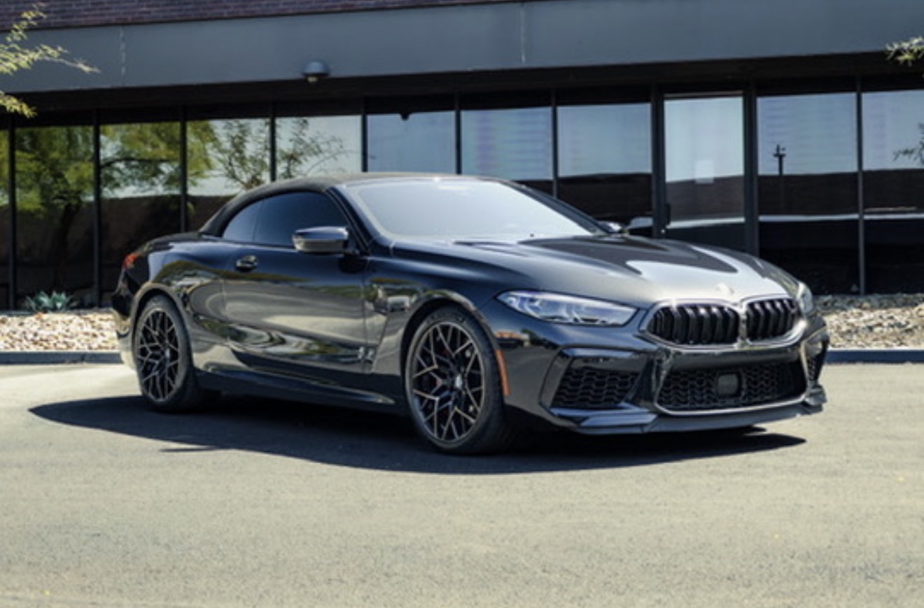 Black BMW M8 paint protection