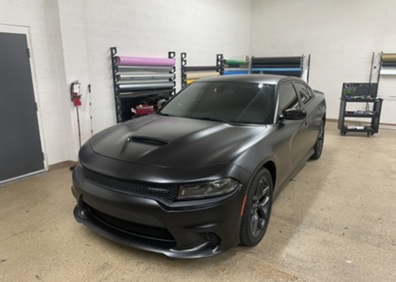 Dodge Charger satin black wrap